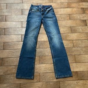 Women’s mid wash Wrangler jeans